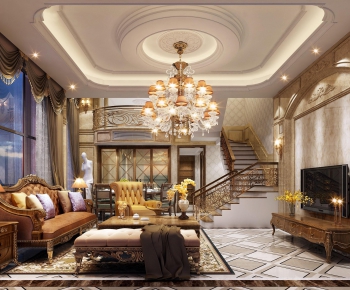 European Style A Living Room-ID:243352954