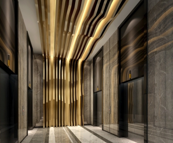 Modern Corridor/elevator Hall-ID:266969188