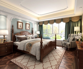 American Style Bedroom-ID:643325883