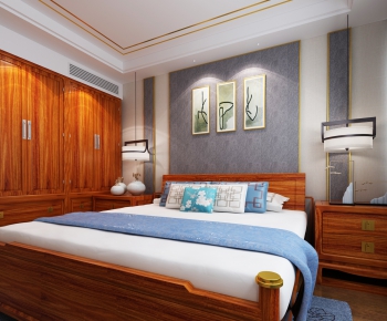New Chinese Style Bedroom-ID:921828638