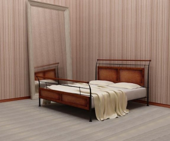 European Style Double Bed-ID:536200369