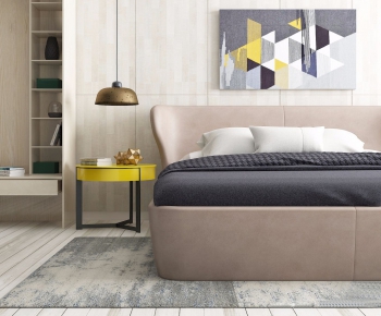 Post Modern Style Double Bed-ID:968263319