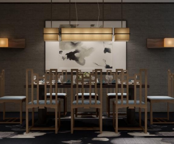 Modern New Chinese Style Dining Room-ID:328350541