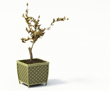 Modern Potted Green Plant-ID:703090882