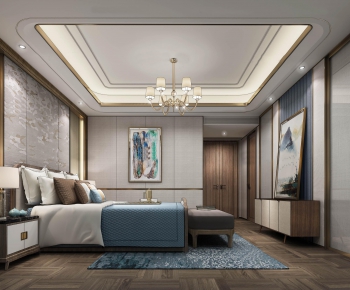 New Chinese Style Bedroom-ID:975819441