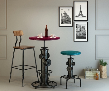 LOFT Industrial Style Leisure Table And Chair-ID:491336444
