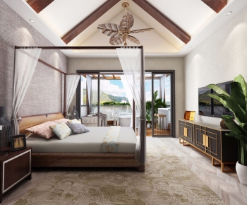 Southeast Asian Style Bedroom-ID:257621187