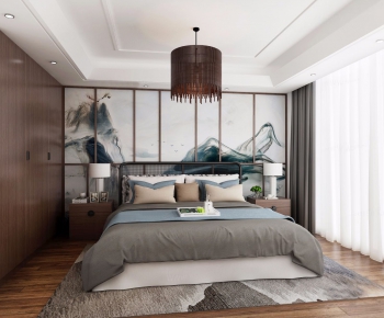 New Chinese Style Bedroom-ID:433428411
