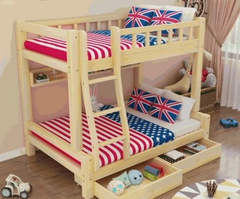 Modern American Style Child's Bed-ID:333234528