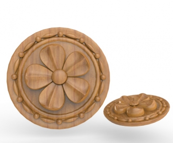 European Style Plaster Carved Top Plate-ID:865451942