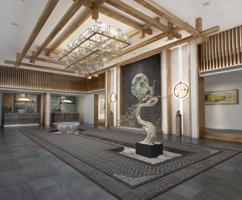 New Chinese Style Lobby Hall-ID:484270234