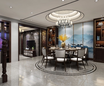 New Chinese Style Dining Room-ID:623332365