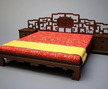 Chinese Style Double Bed-ID:407052259
