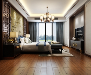 New Chinese Style Bedroom-ID:145330494