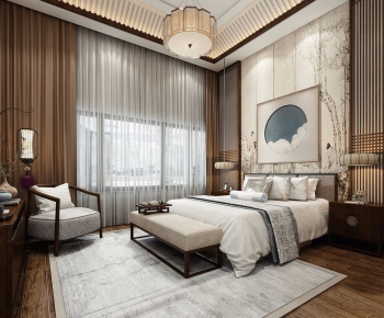 New Chinese Style Bedroom-ID:692314725
