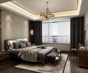 New Chinese Style Bedroom-ID:114297425