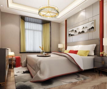 New Chinese Style Bedroom-ID:250207844