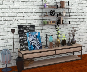 Industrial Style TV Cabinet-ID:494075622