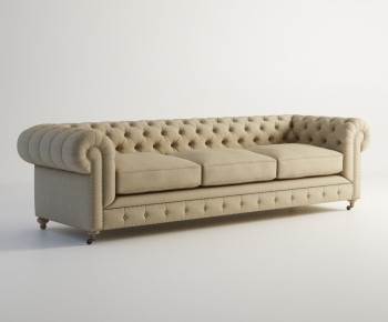 American Style Three-seat Sofa-ID:168327392
