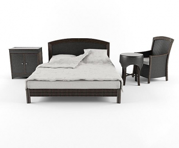 Modern Double Bed-ID:784372392