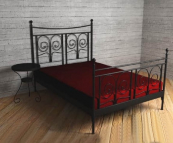 European Style Double Bed-ID:385657323