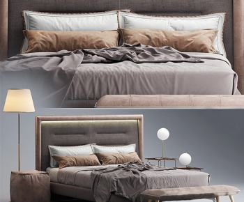 Modern Double Bed-ID:131257184