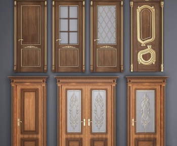 European Style Solid Wood Door-ID:873412671