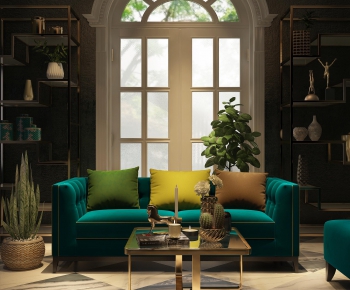 Simple European Style A Sofa For Two-ID:612168676