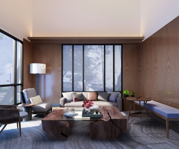 New Chinese Style A Living Room-ID:532180661