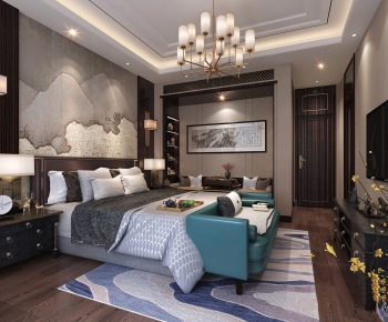 New Chinese Style Bedroom-ID:860995186