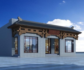 New Chinese Style Facade Element-ID:684452113