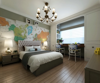 Simple European Style Bedroom-ID:256776512