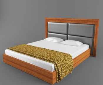 Modern Double Bed-ID:938674964