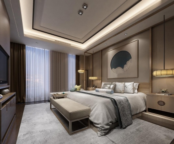 New Chinese Style Bedroom-ID:130814538