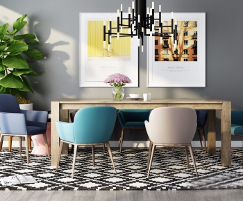 Modern Dining Table And Chairs-ID:663526868