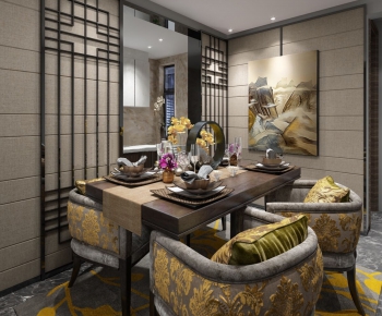 New Chinese Style Dining Room-ID:141034693
