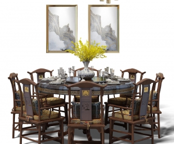New Chinese Style Dining Table And Chairs-ID:378293724