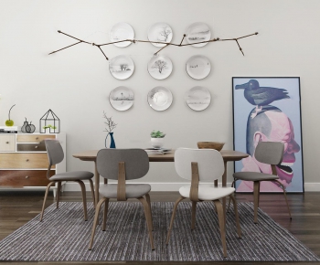Nordic Style Dining Table And Chairs-ID:296277977