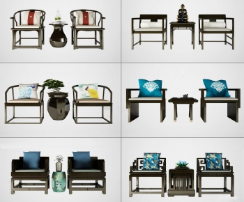 New Chinese Style Single Chair-ID:110969398