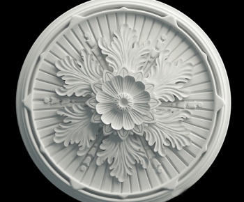 European Style Plaster Carved Top Plate-ID:288772868