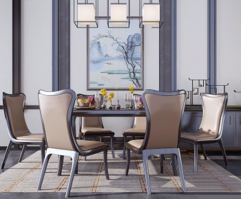 New Chinese Style Dining Table And Chairs-ID:600313929