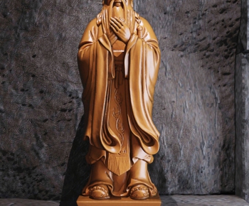 中式孔夫子雕塑-ID:507354664