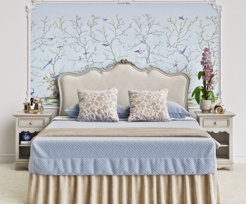 American Style Double Bed-ID:640826577