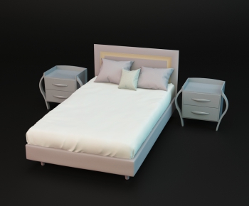 Modern Double Bed-ID:837900853