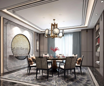 New Chinese Style Dining Room-ID:847457979