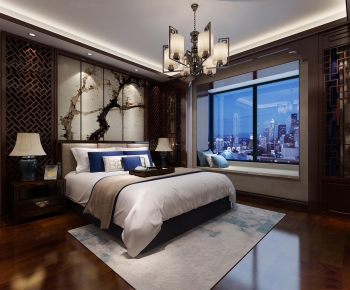 New Chinese Style Bedroom-ID:296075678