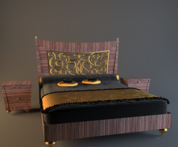 European Style Double Bed-ID:321066779