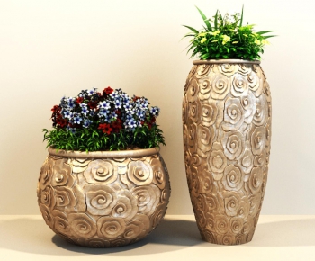 Modern New Chinese Style Potted Green Plant-ID:748638958