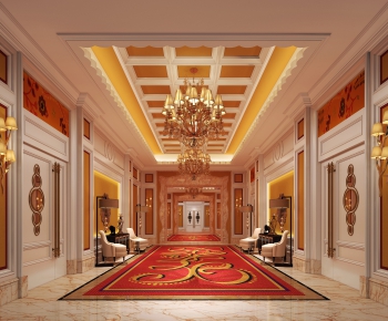 European Style Corridor Elevator Hall-ID:620746165