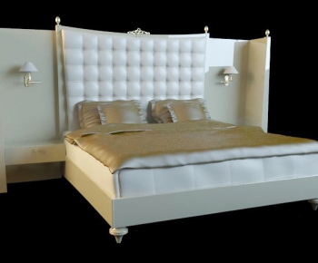 Modern Double Bed-ID:843566452